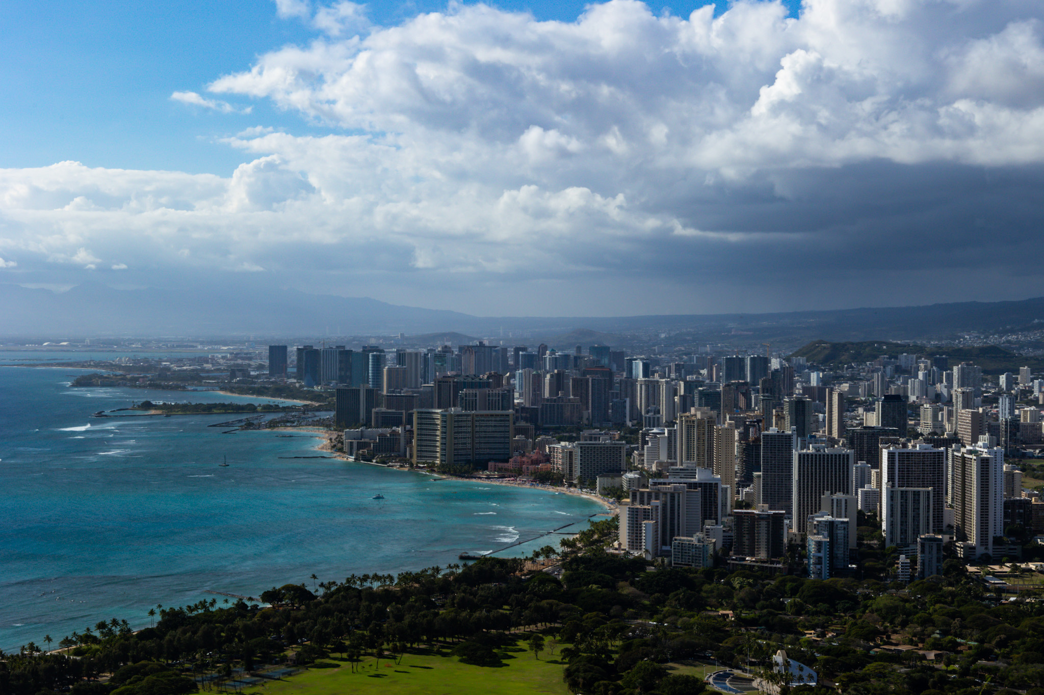 krater, wulkan na Hawajach, Diamond Head - Oahu w 7 dni